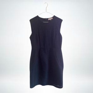 Reiss Navy Mesh Sleeveless Dress